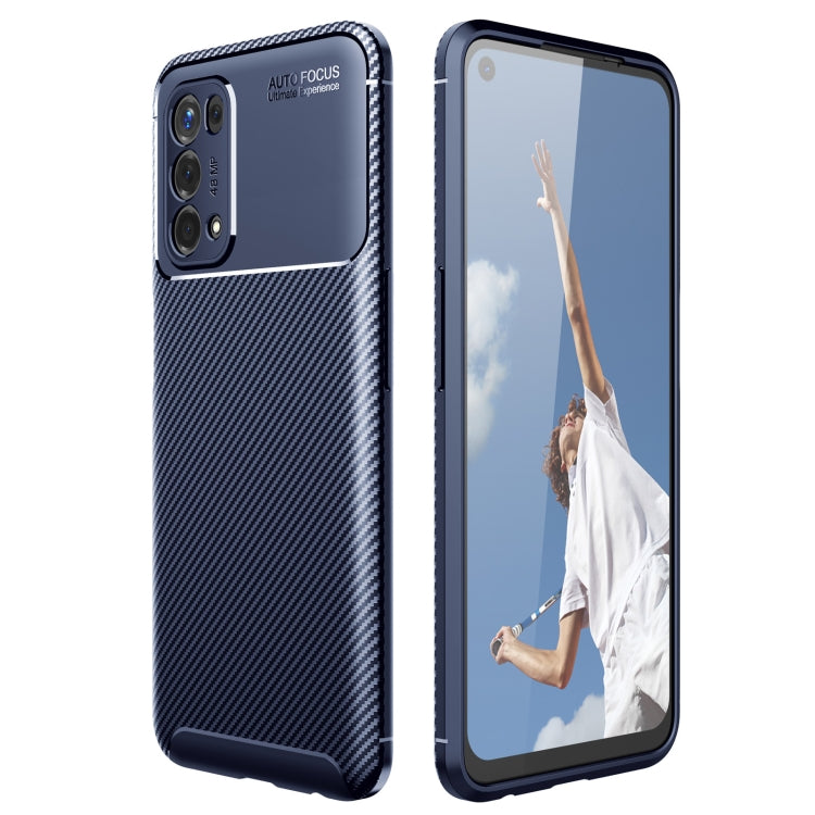 For OPPO A74 5G Carbon Fiber Texture Shockproof TPU Case