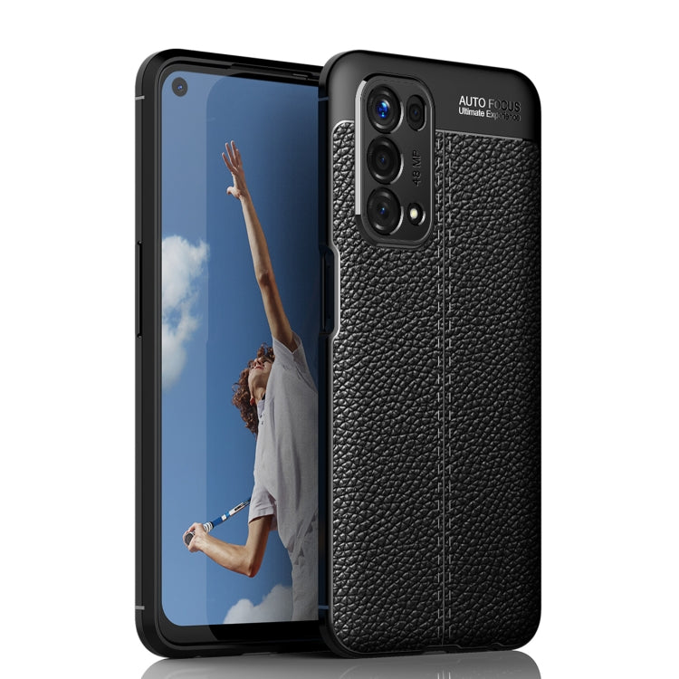 For OPPO A74 5G Litchi Texture TPU Shockproof Case
