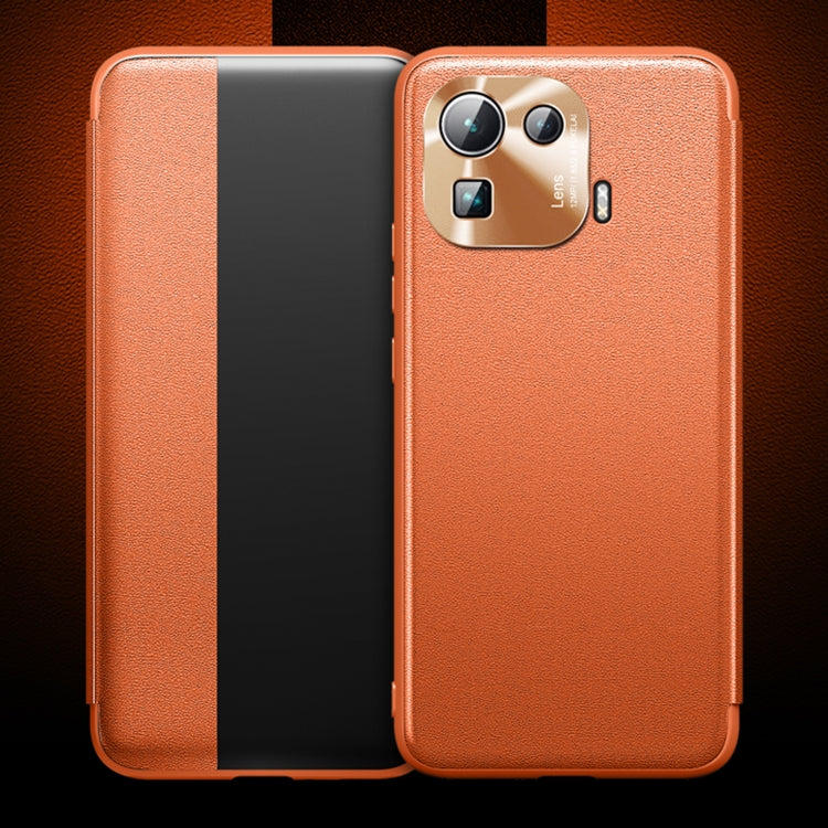 For Xiaomi Mi 11 Pro Magnetic Side Window View Shockproof Horizontal Flip Leather Case