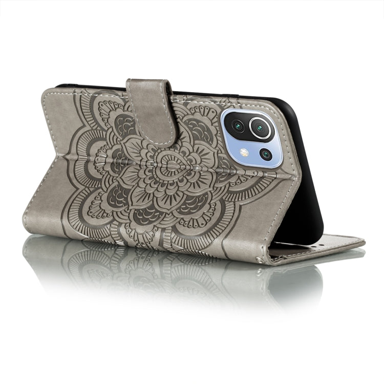 For Xiaomi Mi 11 Lite Mandala Embossing Pattern Horizontal Flip PU Leather Case with Holder & Card Slots & Wallet & Lanyard