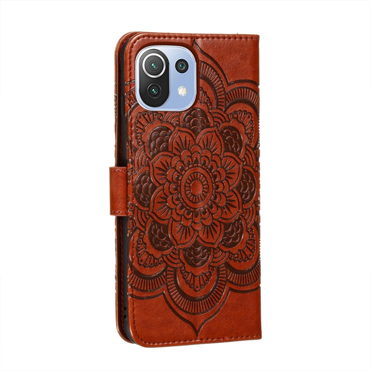 For Xiaomi Mi 11 Lite Mandala Embossing Pattern Horizontal Flip PU Leather Case with Holder & Card Slots & Wallet & Lanyard
