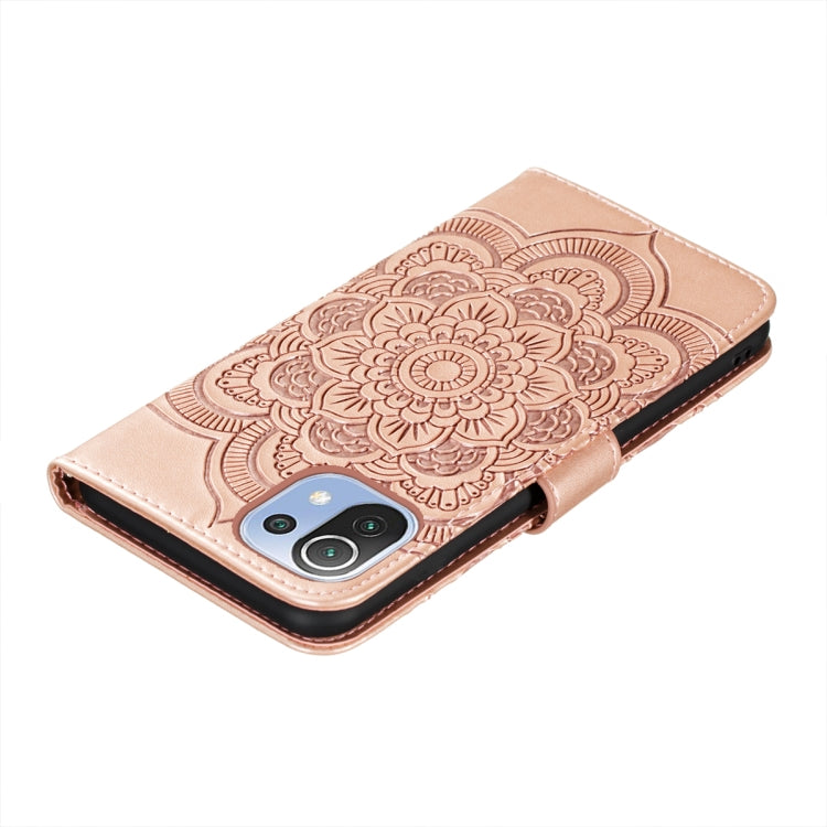 For Xiaomi Mi 11 Lite Mandala Embossing Pattern Horizontal Flip PU Leather Case with Holder & Card Slots & Wallet & Lanyard