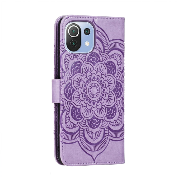 For Xiaomi Mi 11 Lite Mandala Embossing Pattern Horizontal Flip PU Leather Case with Holder & Card Slots & Wallet & Lanyard