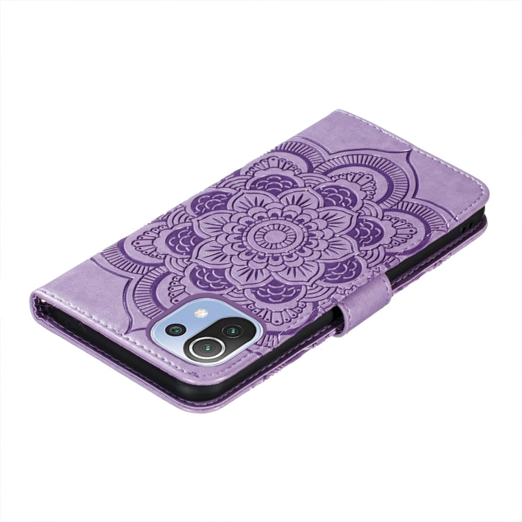 For Xiaomi Mi 11 Lite Mandala Embossing Pattern Horizontal Flip PU Leather Case with Holder & Card Slots & Wallet & Lanyard