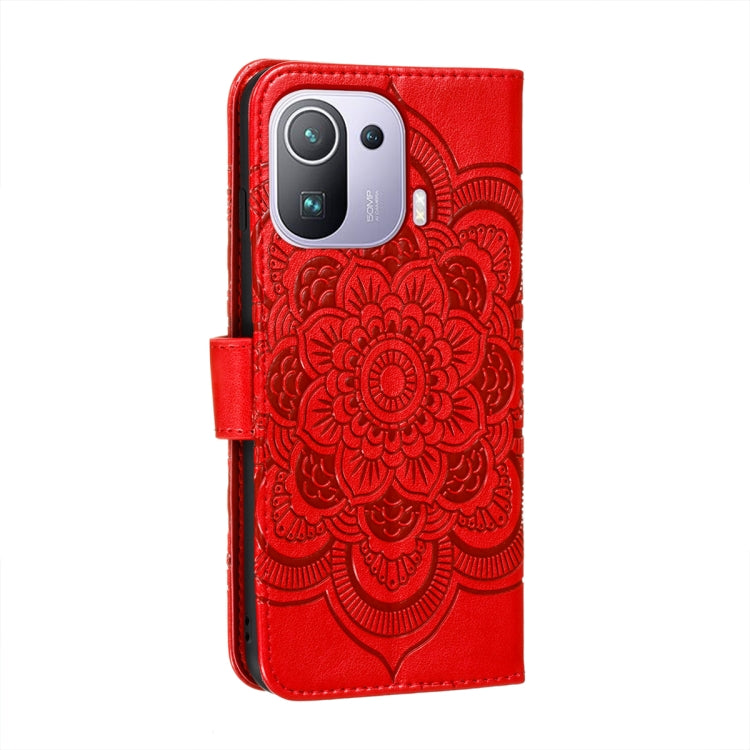 For Xiaomi Mi 11 Pro Mandala Embossing Pattern Horizontal Flip PU Leather Case with Holder & Card Slots & Wallet & Lanyard