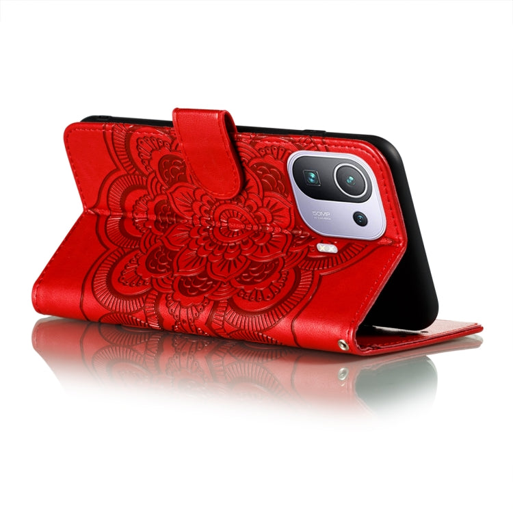 For Xiaomi Mi 11 Pro Mandala Embossing Pattern Horizontal Flip PU Leather Case with Holder & Card Slots & Wallet & Lanyard