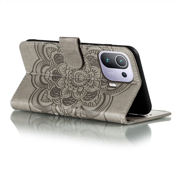 For Xiaomi Mi 11 Pro Mandala Embossing Pattern Horizontal Flip PU Leather Case with Holder & Card Slots & Wallet & Lanyard