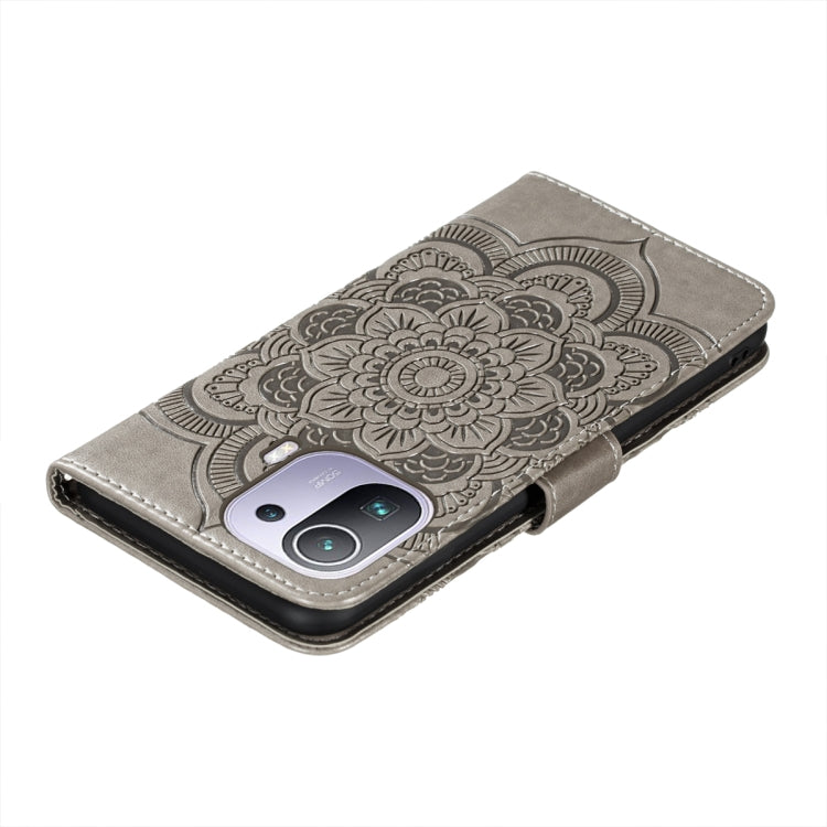 For Xiaomi Mi 11 Pro Mandala Embossing Pattern Horizontal Flip PU Leather Case with Holder & Card Slots & Wallet & Lanyard