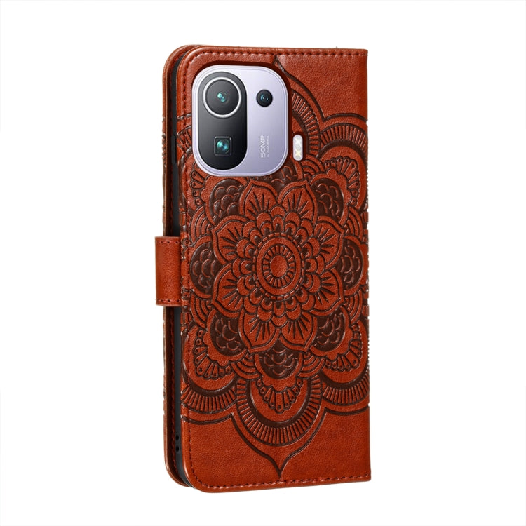 For Xiaomi Mi 11 Pro Mandala Embossing Pattern Horizontal Flip PU Leather Case with Holder & Card Slots & Wallet & Lanyard
