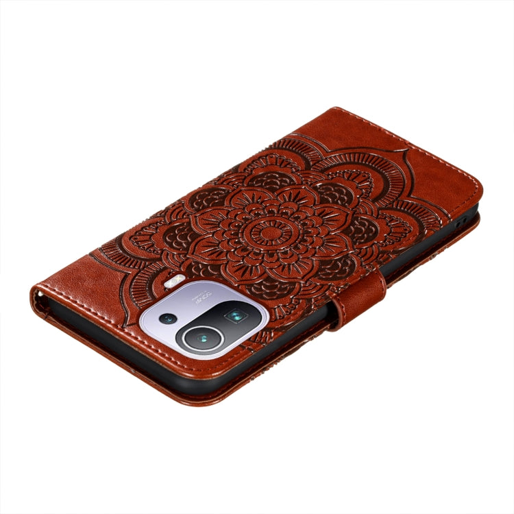 For Xiaomi Mi 11 Pro Mandala Embossing Pattern Horizontal Flip PU Leather Case with Holder & Card Slots & Wallet & Lanyard