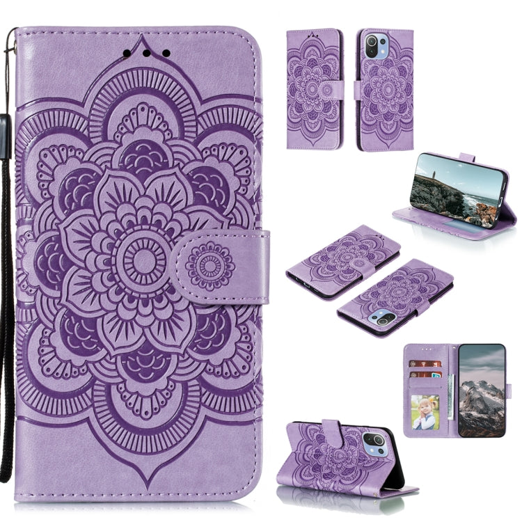 For Xiaomi Mi 11 Pro Mandala Embossing Pattern Horizontal Flip PU Leather Case with Holder & Card Slots & Wallet & Lanyard
