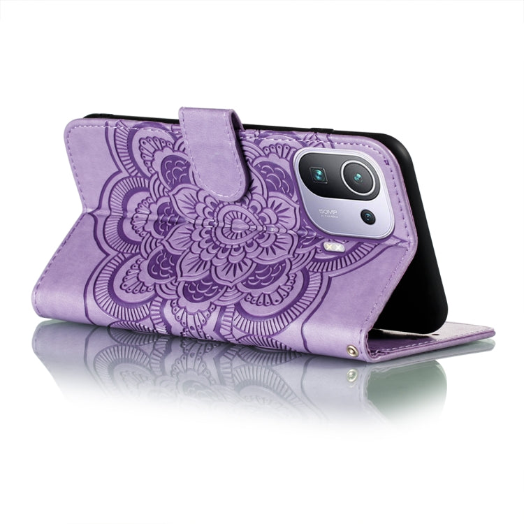 For Xiaomi Mi 11 Pro Mandala Embossing Pattern Horizontal Flip PU Leather Case with Holder & Card Slots & Wallet & Lanyard