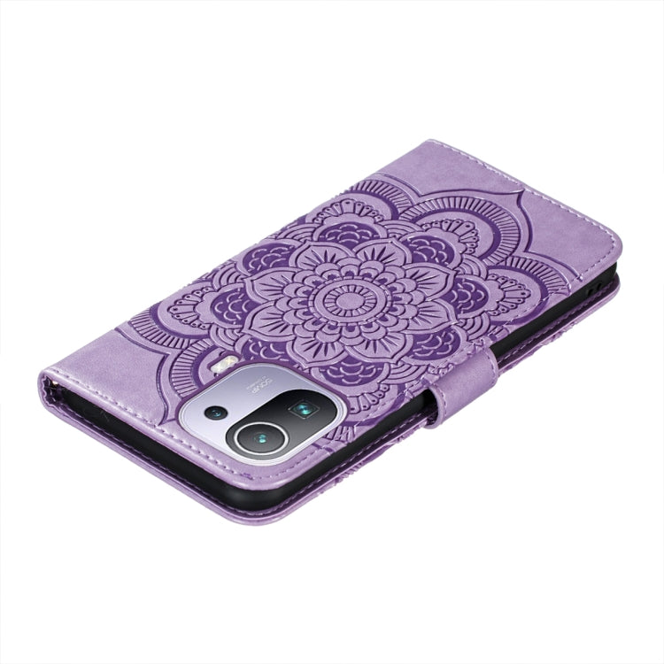 For Xiaomi Mi 11 Pro Mandala Embossing Pattern Horizontal Flip PU Leather Case with Holder & Card Slots & Wallet & Lanyard