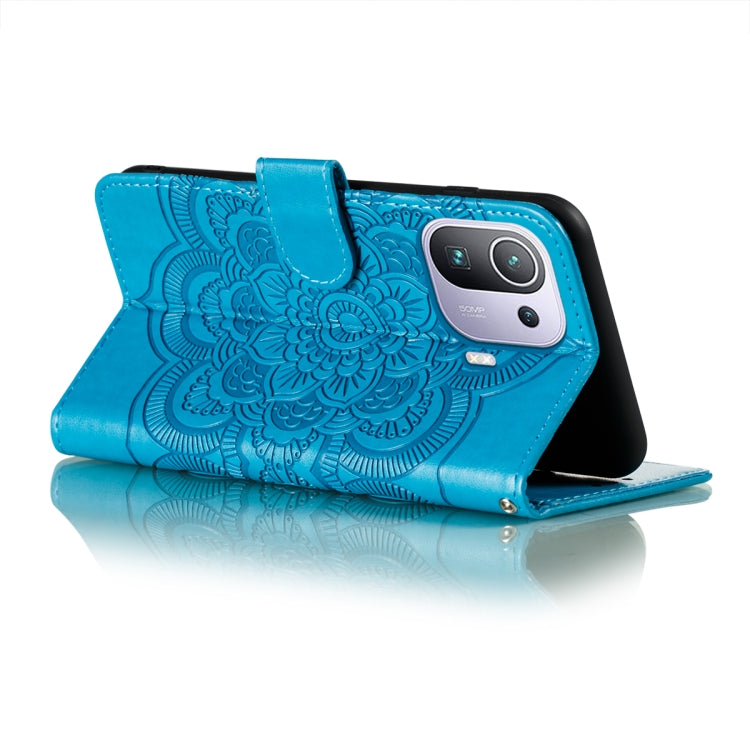 For Xiaomi Mi 11 Pro Mandala Embossing Pattern Horizontal Flip PU Leather Case with Holder & Card Slots & Wallet & Lanyard