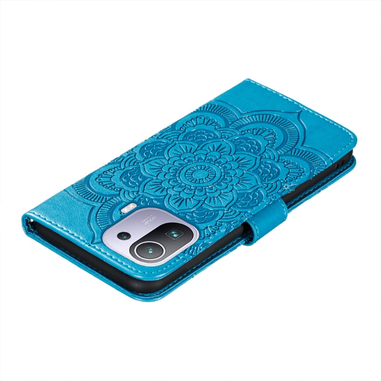 For Xiaomi Mi 11 Pro Mandala Embossing Pattern Horizontal Flip PU Leather Case with Holder & Card Slots & Wallet & Lanyard
