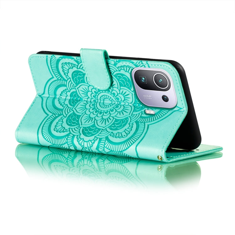 For Xiaomi Mi 11 Pro Mandala Embossing Pattern Horizontal Flip PU Leather Case with Holder & Card Slots & Wallet & Lanyard