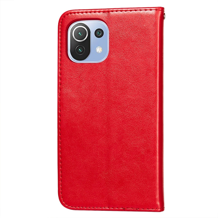 For Xiaomi Mi 11 Lite Flower Vine Embossing Pattern Horizontal Flip Leather Case with Card Slot & Holder & Wallet & Lanyard