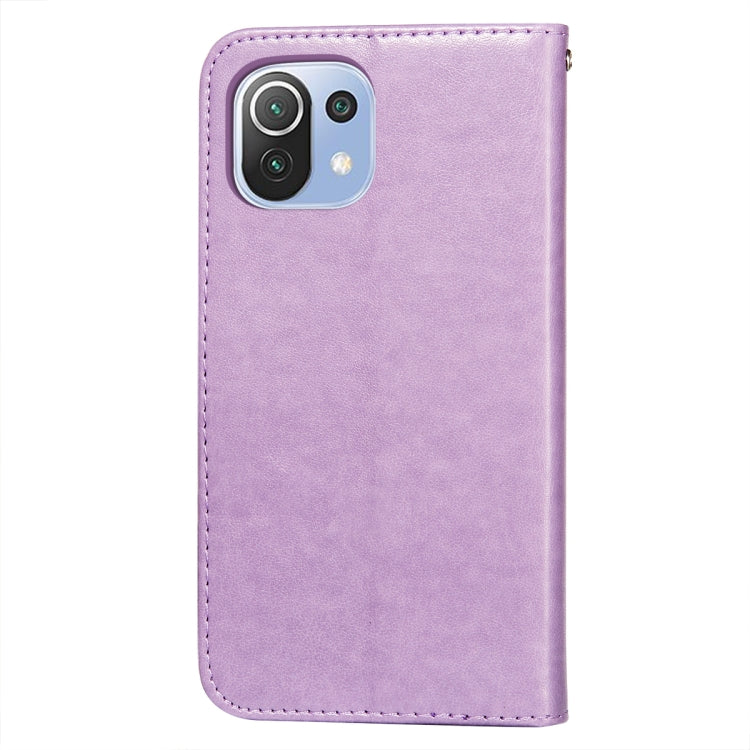 For Xiaomi Mi 11 Lite Flower Vine Embossing Pattern Horizontal Flip Leather Case with Card Slot & Holder & Wallet & Lanyard