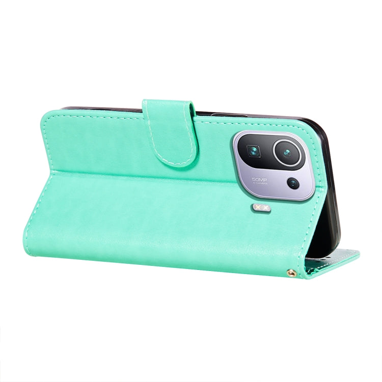 For Xiaomi Mi 11 Pro Flower Vine Embossing Pattern Horizontal Flip Leather Case with Card Slot & Holder & Wallet & Lanyard