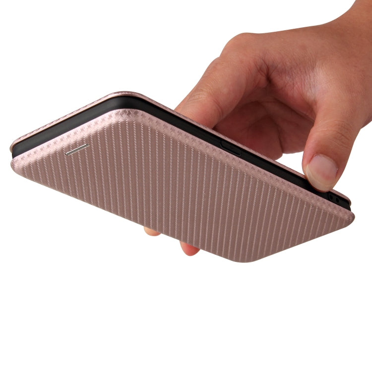 For OPPO F19 / A74 4G Carbon Fiber Texture Horizontal Flip TPU + PC + PU Leather Case with Card Slot