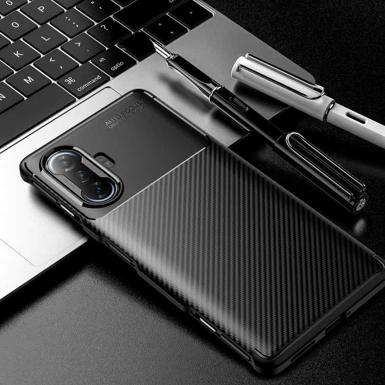 For Xiaomi Redmi K40 Gaming Edition 5G Carbon Fiber Texture Shockproof TPU Case