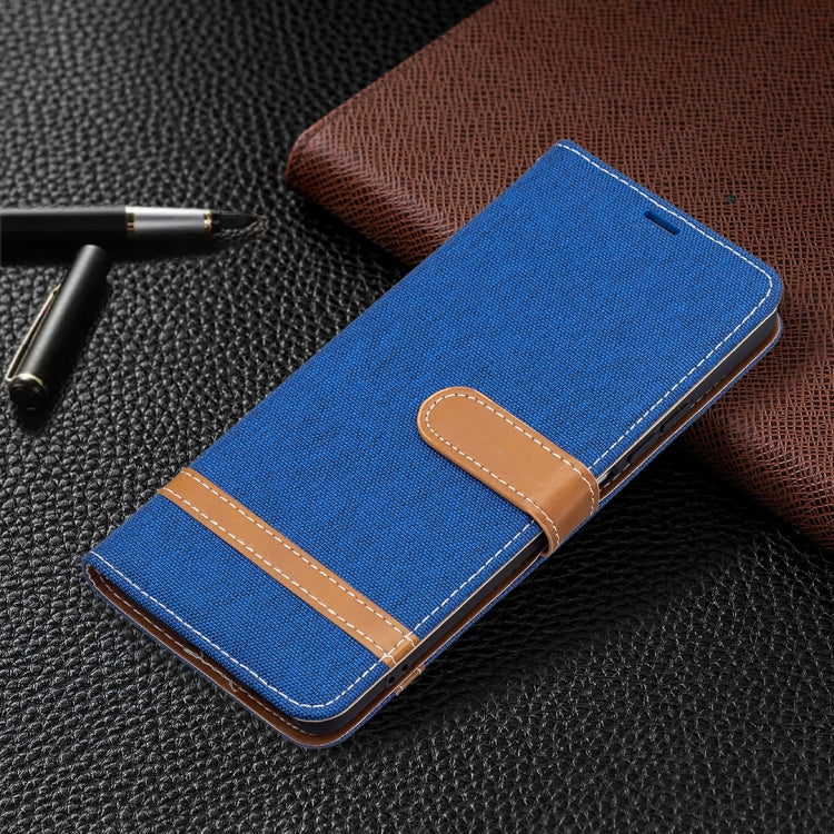 For Xiaomi Mi 11i / Poco F3 / Redmi K40 Color Matching Denim Texture Horizontal Flip Leather Case with Holder & Card Slots & Wallet & Lanyard