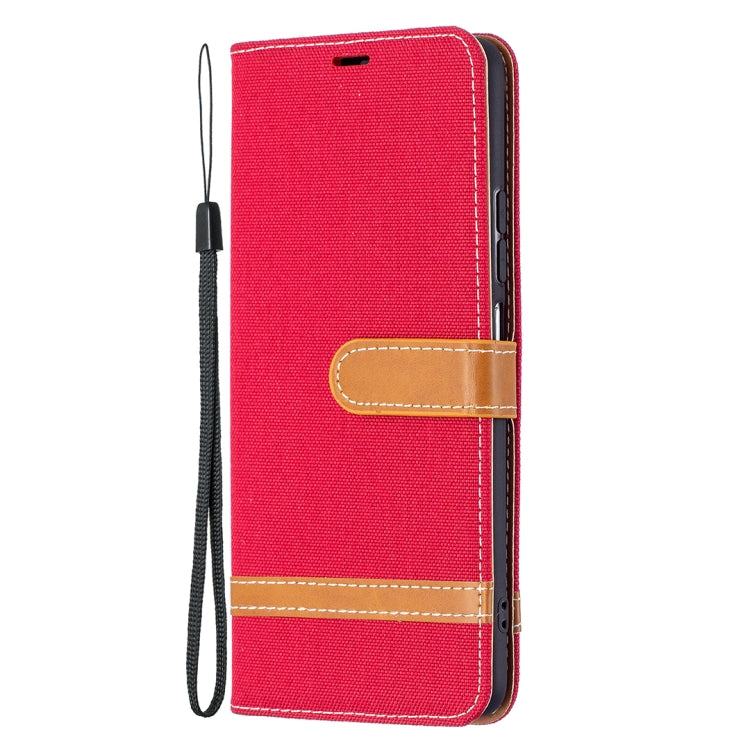 For Xiaomi Mi 11i / Poco F3 / Redmi K40 Color Matching Denim Texture Horizontal Flip Leather Case with Holder & Card Slots & Wallet & Lanyard