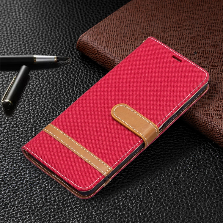 For Xiaomi Mi 11i / Poco F3 / Redmi K40 Color Matching Denim Texture Horizontal Flip Leather Case with Holder & Card Slots & Wallet & Lanyard