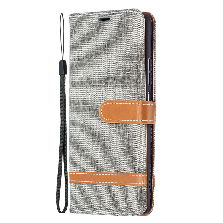 For Xiaomi Mi 11i / Poco F3 / Redmi K40 Color Matching Denim Texture Horizontal Flip Leather Case with Holder & Card Slots & Wallet & Lanyard