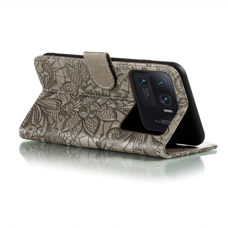 For Xiaomi Mi 11 Ultra Lace Flower Embossing Pattern Horizontal Flip Leather Case with Holder & Card Slots & Wallet & Photo Frame