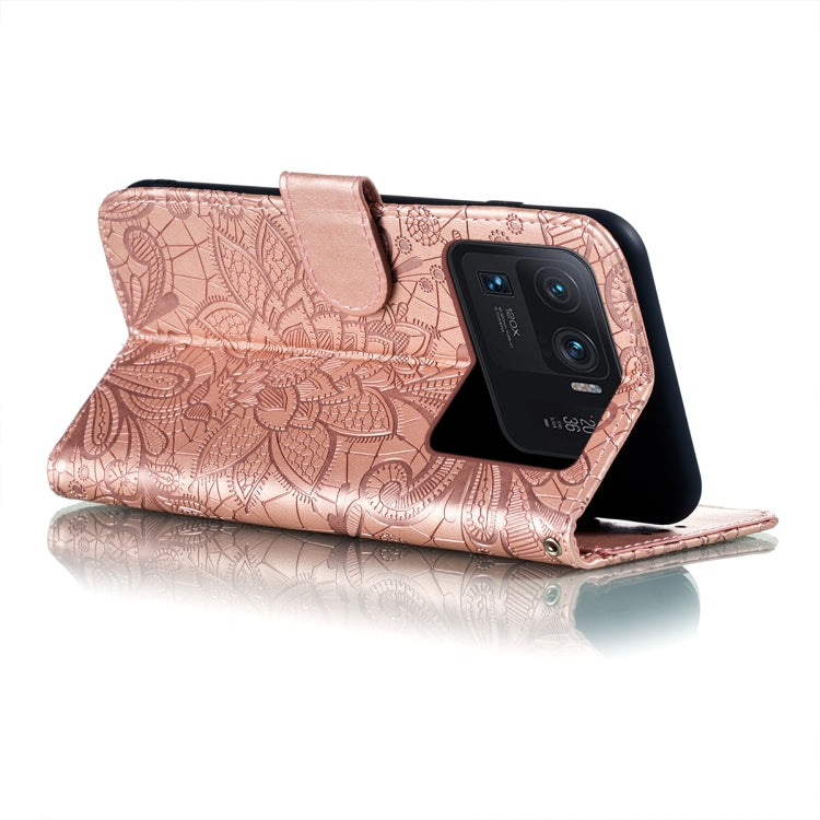 For Xiaomi Mi 11 Ultra Lace Flower Embossing Pattern Horizontal Flip Leather Case with Holder & Card Slots & Wallet & Photo Frame