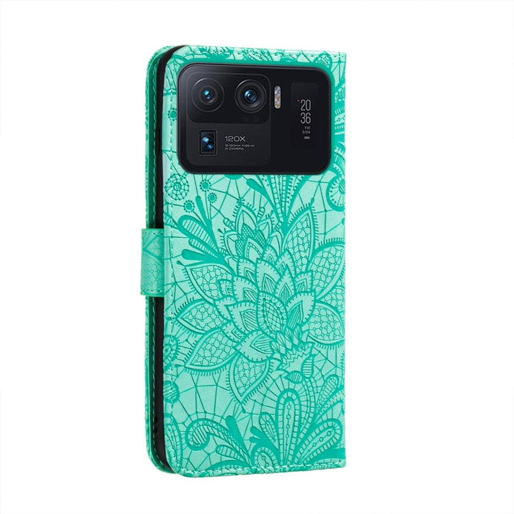 For Xiaomi Mi 11 Ultra Lace Flower Embossing Pattern Horizontal Flip Leather Case with Holder & Card Slots & Wallet & Photo Frame