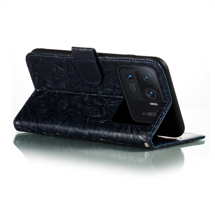 For Xiaomi Mi 11 Ultra Lace Flower Embossing Pattern Horizontal Flip Leather Case with Holder & Card Slots & Wallet & Photo Frame