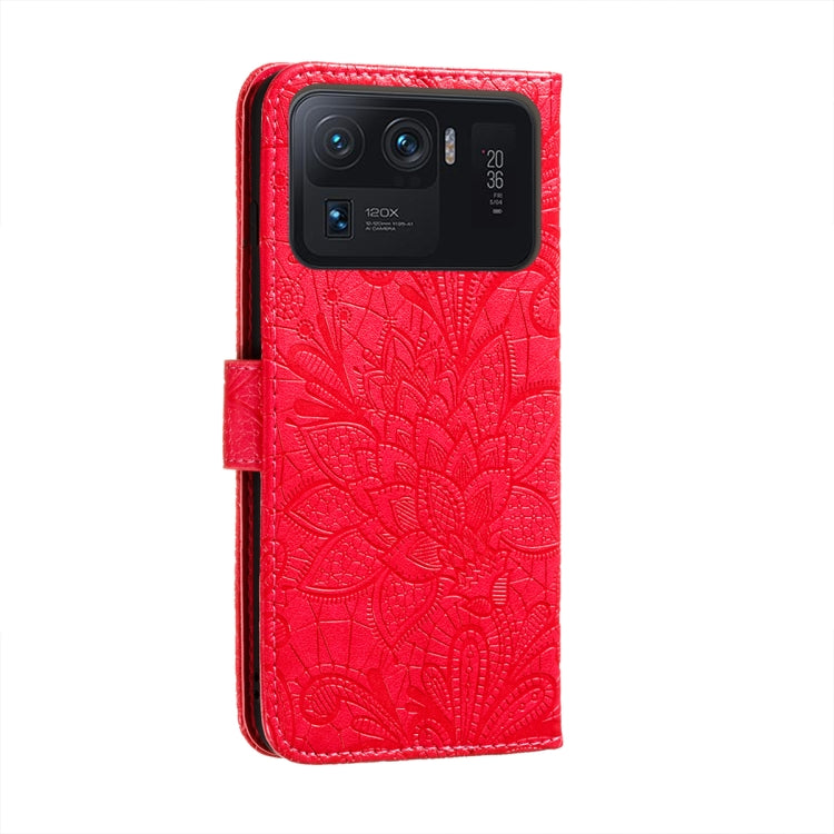 For Xiaomi Mi 11 Ultra Lace Flower Embossing Pattern Horizontal Flip Leather Case with Holder & Card Slots & Wallet & Photo Frame