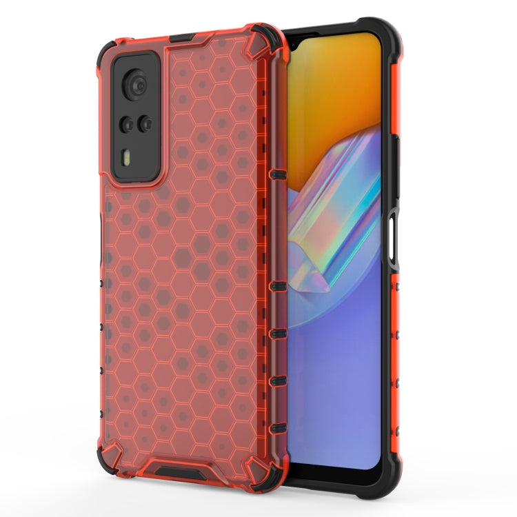 For vivo Y51 (2020 Indian Version) Shockproof Honeycomb PC + TPU Case