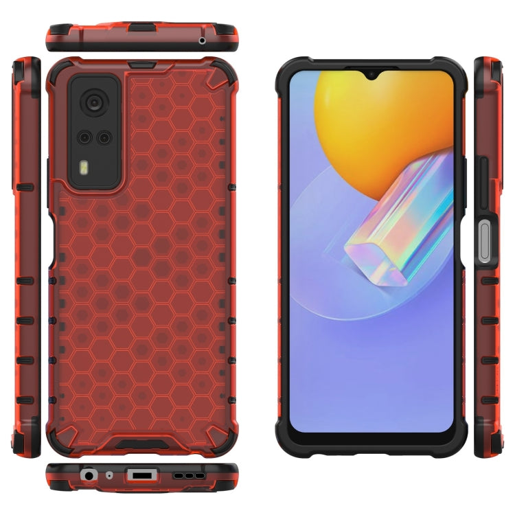 For vivo Y51 (2020 Indian Version) Shockproof Honeycomb PC + TPU Case