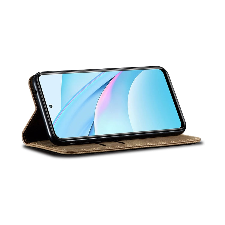 For Xiaomi Redmi K40 / K40 Pro / K40 Pro+ Denim Texture Casual Style Horizontal Flip Leather Case with Holder & Card Slots & Wallet