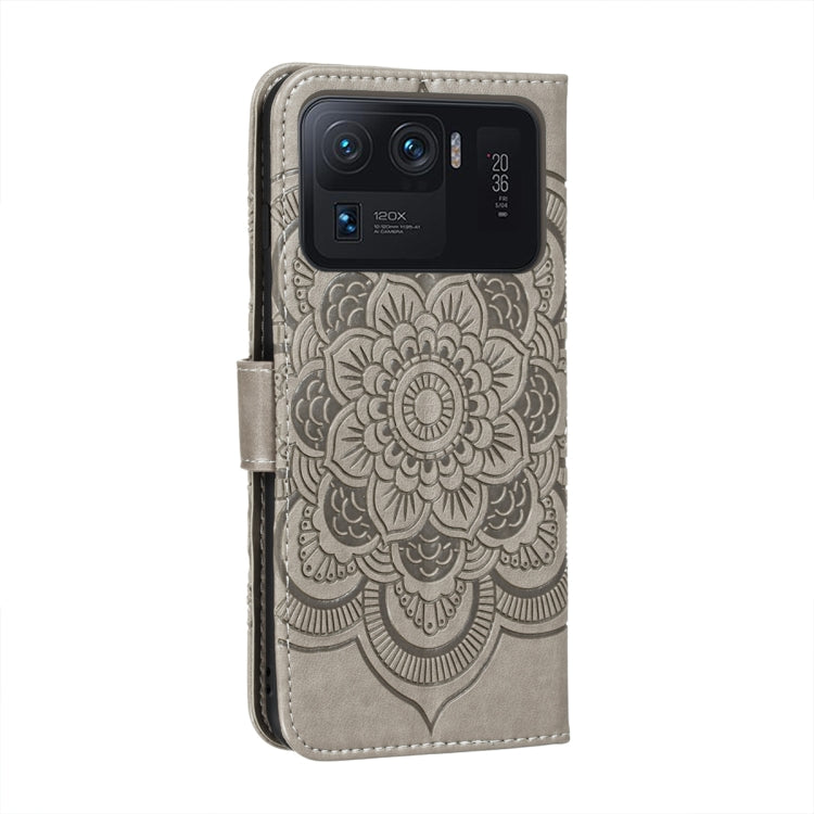 For Xiaomi Mi 11 Ultra Sun Mandala Embossing Pattern Horizontal Flip PU Leather Case with Holder & Card Slots & Wallet & Lanyard
