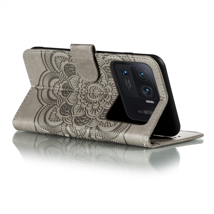 For Xiaomi Mi 11 Ultra Sun Mandala Embossing Pattern Horizontal Flip PU Leather Case with Holder & Card Slots & Wallet & Lanyard