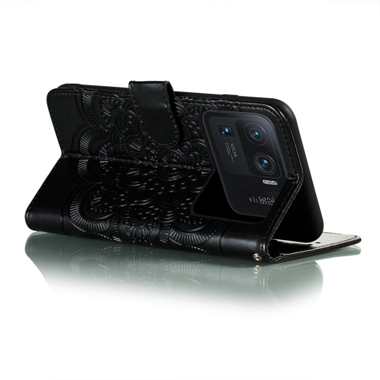 For Xiaomi Mi 11 Ultra Sun Mandala Embossing Pattern Horizontal Flip PU Leather Case with Holder & Card Slots & Wallet & Lanyard