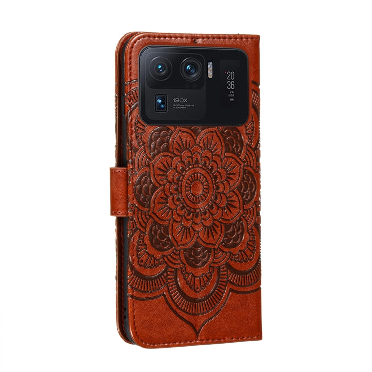 For Xiaomi Mi 11 Ultra Sun Mandala Embossing Pattern Horizontal Flip PU Leather Case with Holder & Card Slots & Wallet & Lanyard