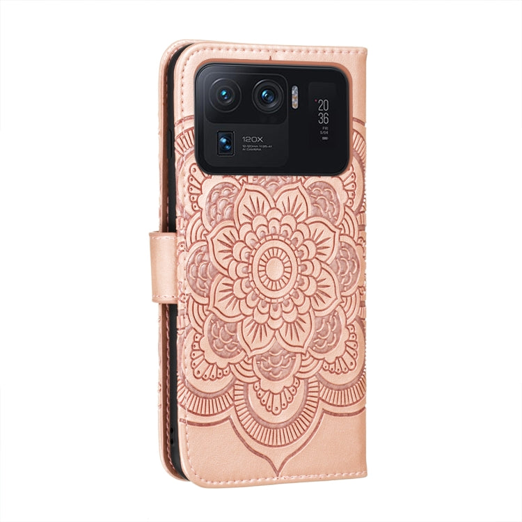 For Xiaomi Mi 11 Ultra Sun Mandala Embossing Pattern Horizontal Flip PU Leather Case with Holder & Card Slots & Wallet & Lanyard