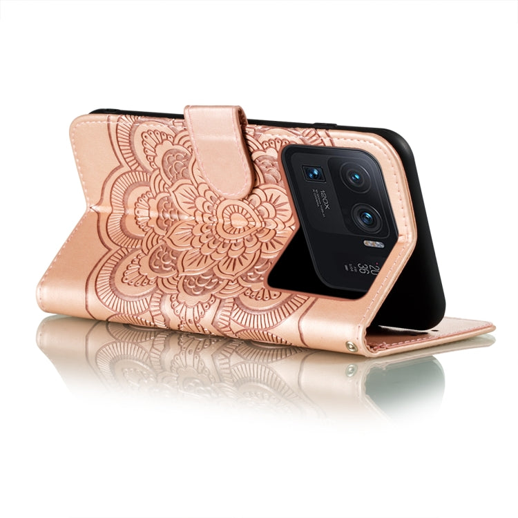For Xiaomi Mi 11 Ultra Sun Mandala Embossing Pattern Horizontal Flip PU Leather Case with Holder & Card Slots & Wallet & Lanyard