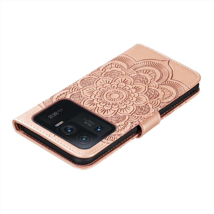 For Xiaomi Mi 11 Ultra Sun Mandala Embossing Pattern Horizontal Flip PU Leather Case with Holder & Card Slots & Wallet & Lanyard