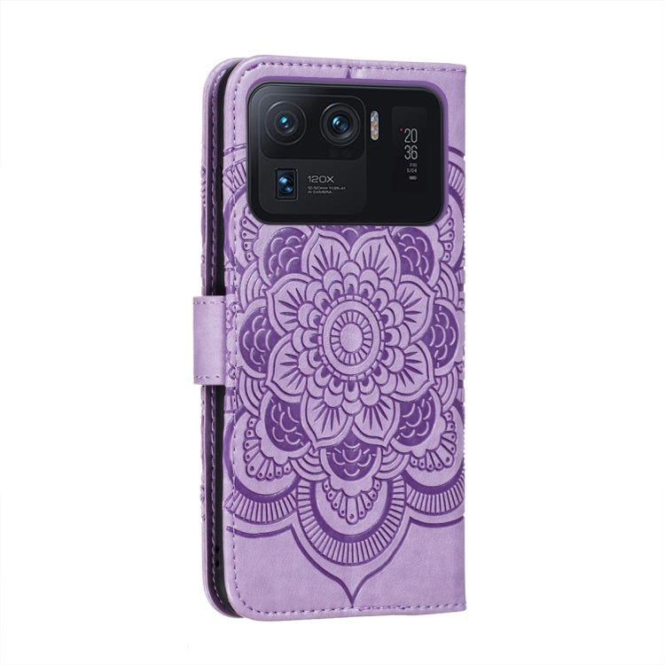 For Xiaomi Mi 11 Ultra Sun Mandala Embossing Pattern Horizontal Flip PU Leather Case with Holder & Card Slots & Wallet & Lanyard