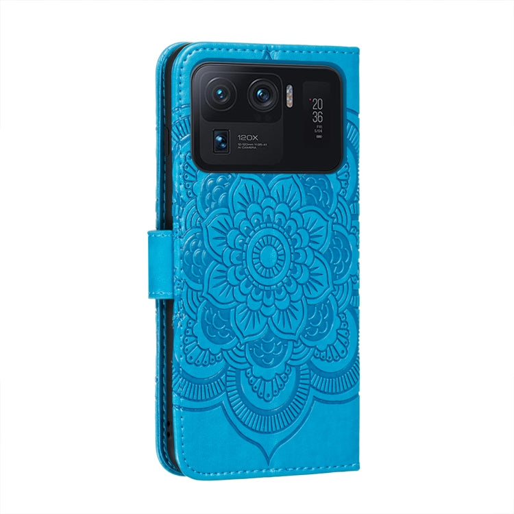For Xiaomi Mi 11 Ultra Sun Mandala Embossing Pattern Horizontal Flip PU Leather Case with Holder & Card Slots & Wallet & Lanyard