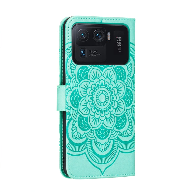 For Xiaomi Mi 11 Ultra Sun Mandala Embossing Pattern Horizontal Flip PU Leather Case with Holder & Card Slots & Wallet & Lanyard
