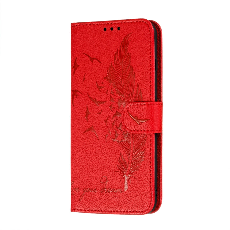 For Xiaomi Mi 11 Ultra Litchi Texture Feather Embossing Pattern Horizontal Flip Leather Case with Holder & Card Slots & Wallet & Photo Frame & Lanyard