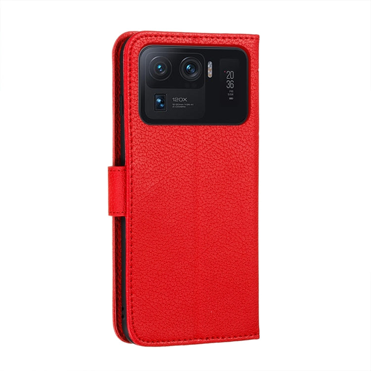 For Xiaomi Mi 11 Ultra Litchi Texture Feather Embossing Pattern Horizontal Flip Leather Case with Holder & Card Slots & Wallet & Photo Frame & Lanyard