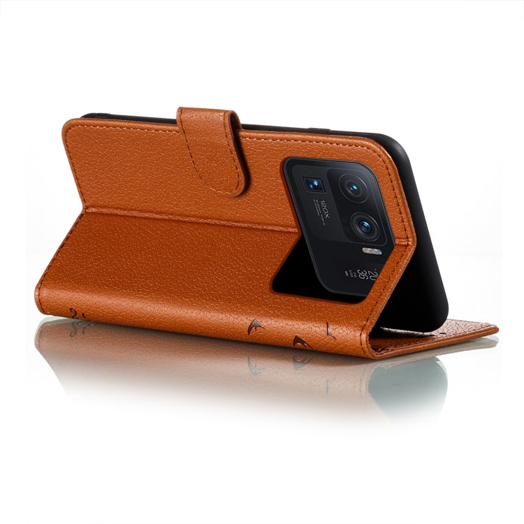 For Xiaomi Mi 11 Ultra Litchi Texture Feather Embossing Pattern Horizontal Flip Leather Case with Holder & Card Slots & Wallet & Photo Frame & Lanyard